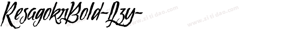 ResagokrBold-lLzy字体转换