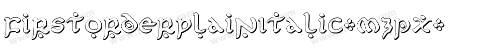FirstOrderPlainItalic-mzpx字体转换