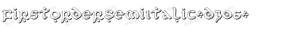 FirstOrderSemiItalic-dz06字体转换