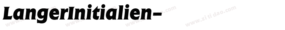 LangerInitialien字体转换