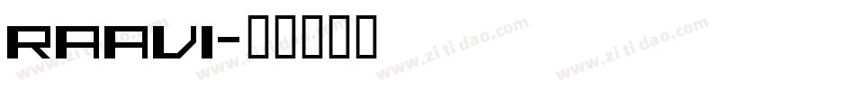 raavi字体转换
