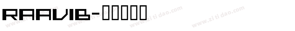 raavib字体转换