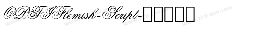 OPTIFlemish-Script字体转换