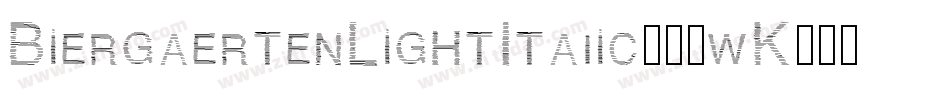 BiergaertenLightItalic-91wK字体转换