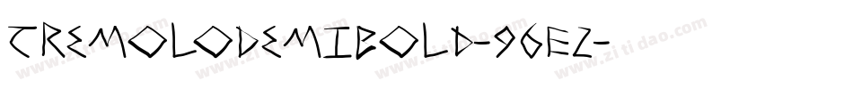 TremoloDemibold-96E2字体转换