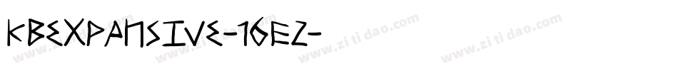 Kbexpansive-16E2字体转换