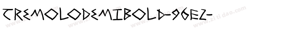 TremoloDemibold-96E2字体转换
