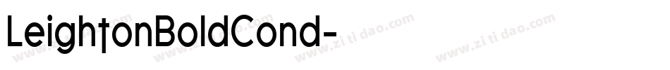 LeightonBoldCond字体转换