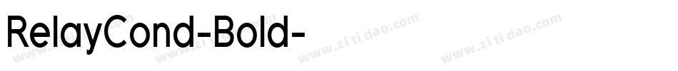 RelayCond-Bold字体转换