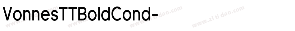 VonnesTTBoldCond字体转换