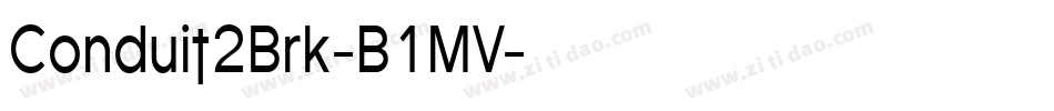 Conduit2Brk-B1MV字体转换