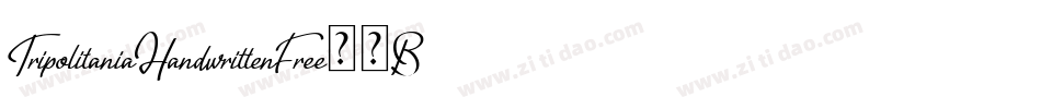 TripolitaniaHandwrittenFree-4B39x字体转换