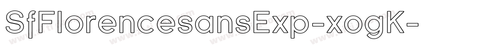 SfFlorencesansExp-xogK字体转换