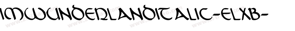 ImWunderlandItalic-eLxB字体转换