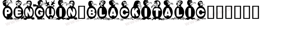 Penguin-BlackItalic字体转换
