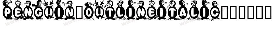 Penguin-OutlineItalic字体转换