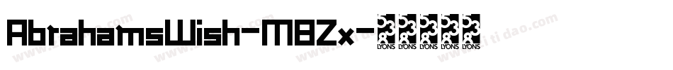 AbrahamsWish-M8Zx字体转换