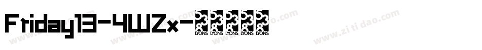 Friday13-4WZx字体转换