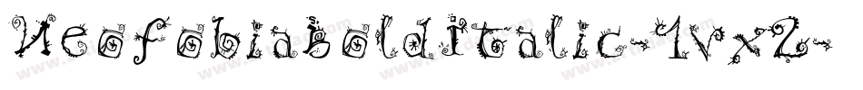 NeoFobiaBoldItalic-1vx2字体转换
