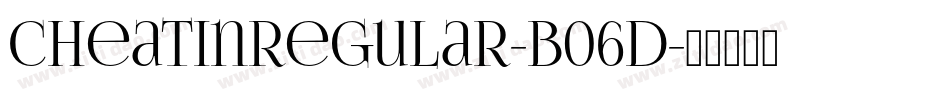 CheatinRegular-B06d字体转换