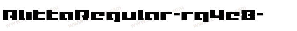 AlittaRegular-rg4e8字体转换