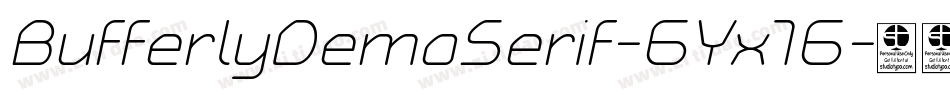BufferlyDemoSerif-6Yx16字体转换