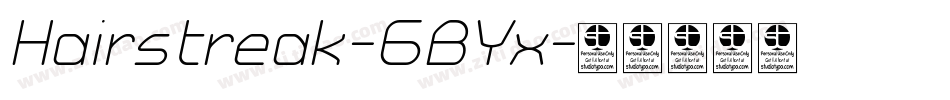 Hairstreak-6BYx字体转换