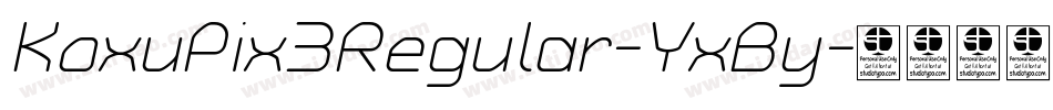 KoxuPix3Regular-YxBy字体转换
