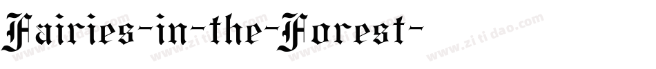 Fairies-in-the-Forest字体转换