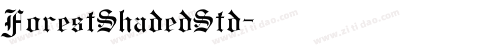 ForestShadedStd字体转换