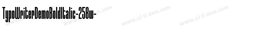 TypoWriterDemoBoldItalic-258w字体转换