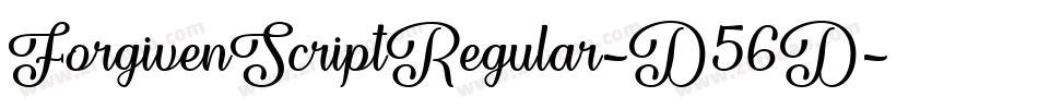 ForgivenScriptRegular-D56D字体转换