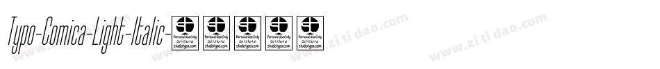 Typo-Comica-Light-Italic字体转换