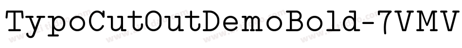TypoCutOutDemoBold-7VMV字体转换