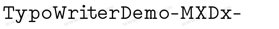 TypoWriterDemo-MXDx字体转换