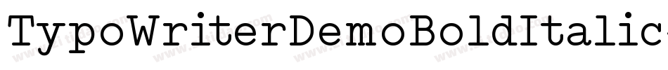 TypoWriterDemoBoldItalic-258w字体转换