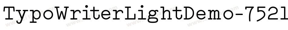 TypoWriterLightDemo-752l字体转换 TypoWriterLightDemo-752l字体转换