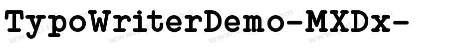 TypoWriterDemo-MXDx字体转换