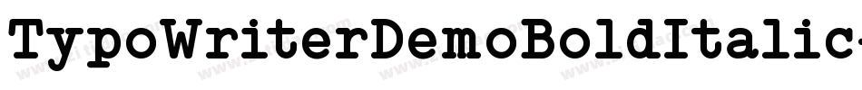 TypoWriterDemoBoldItalic-258w字体转换