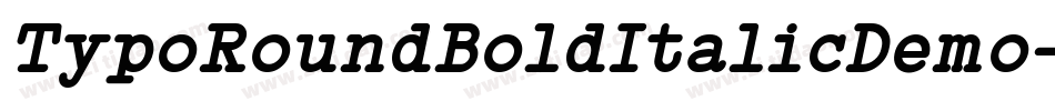TypoRoundBoldItalicDemo-26Dv字体转换