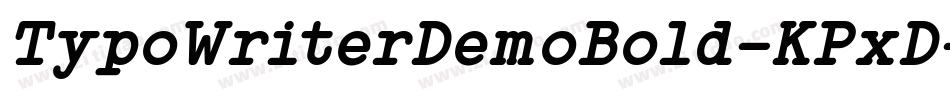 TypoWriterDemoBold-KPxD字体转换