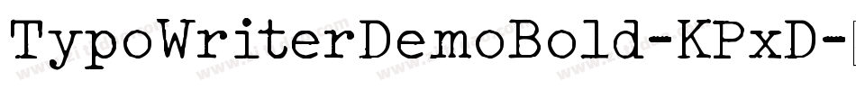 TypoWriterDemoBold-KPxD字体转换