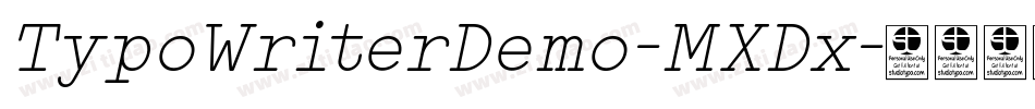 TypoWriterDemo-MXDx字体转换