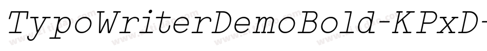TypoWriterDemoBold-KPxD字体转换