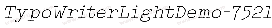 TypoWriterLightDemo-752l字体转换 TypoWriterLightDemo-752l字体转换