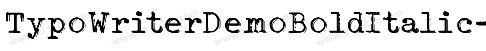 TypoWriterDemoBoldItalic-258w字体转换