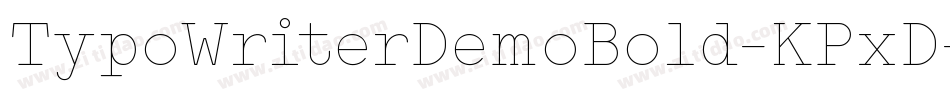 TypoWriterDemoBold-KPxD字体转换