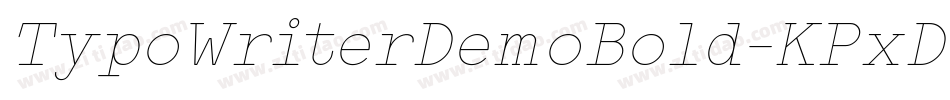 TypoWriterDemoBold-KPxD字体转换