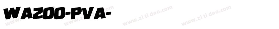 Wazoo-pVa字体转换