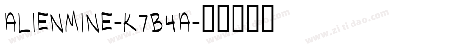 AlienMine-K7B4A字体转换